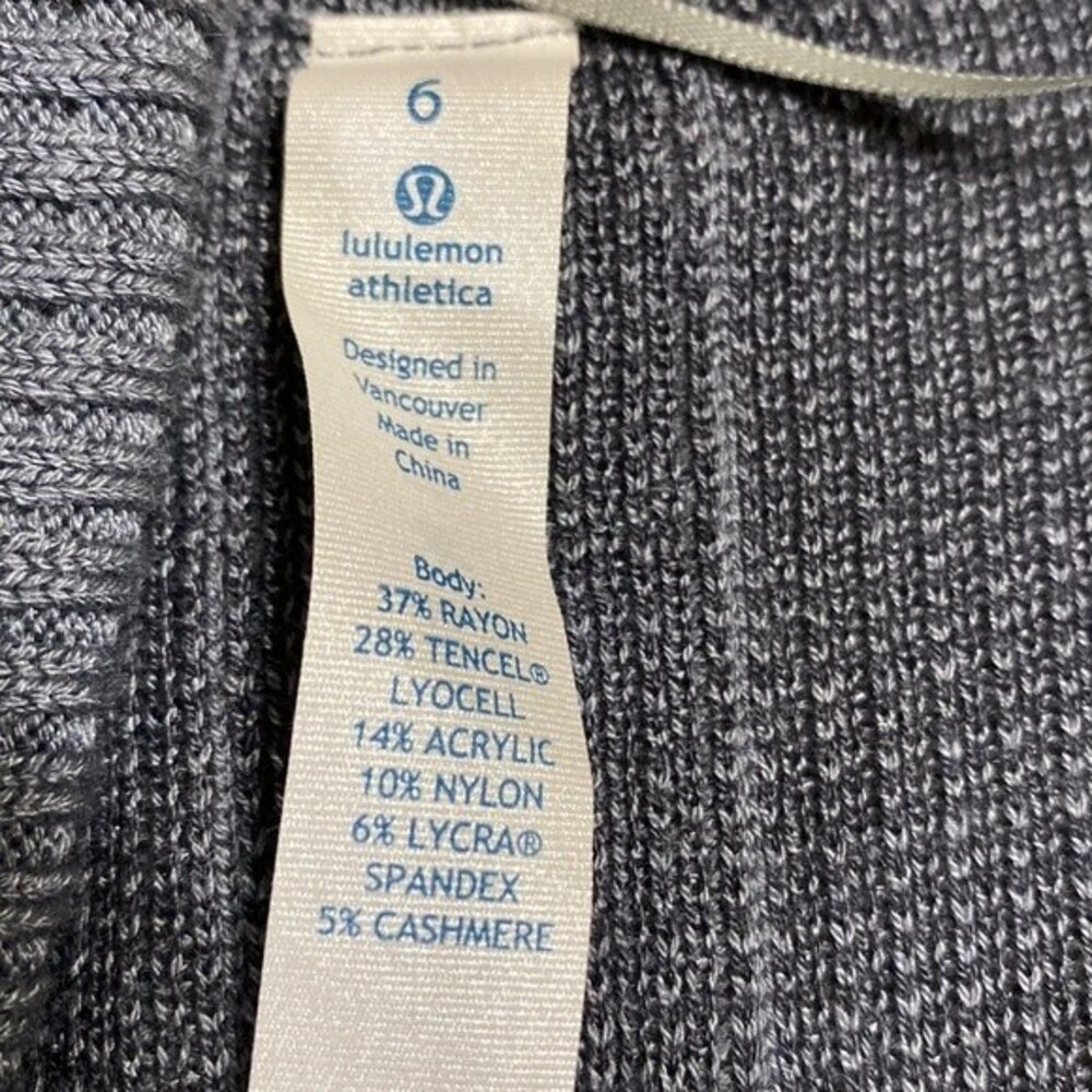 Lululemon Gray Transformation Wrap Open Front Cardigan Sweater 6 - Picture 8 of 9